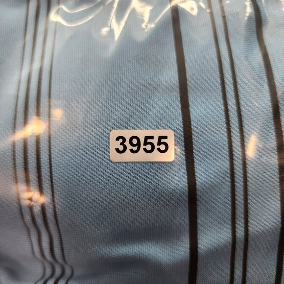 Mens Nike Golf Polo Shirt Blue Striped Fit Dry Short Sleeve Swoosh Size XXL - Picture 9 of 9